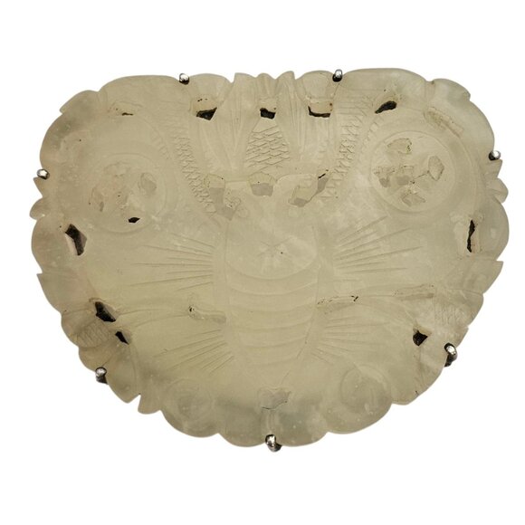 Sterling Silver Vintage Carved Moth Brooch